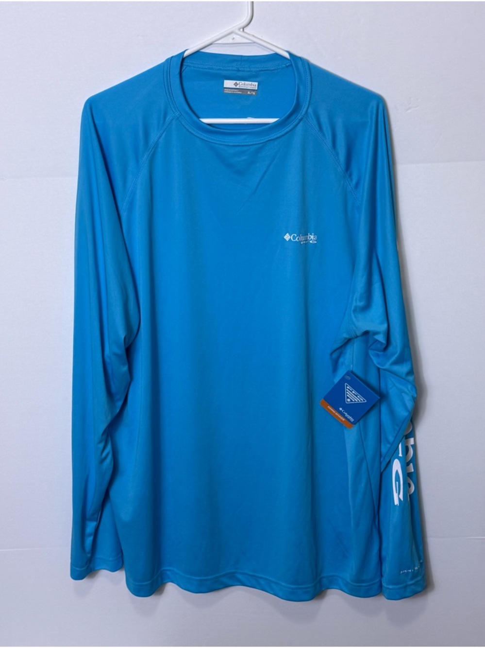 Columbia PFG Omni-Shade Performance Shirt - Turquoise Blue